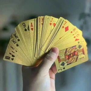 24K Gold Plated Poker Card Set Gold Foil Playing Cards